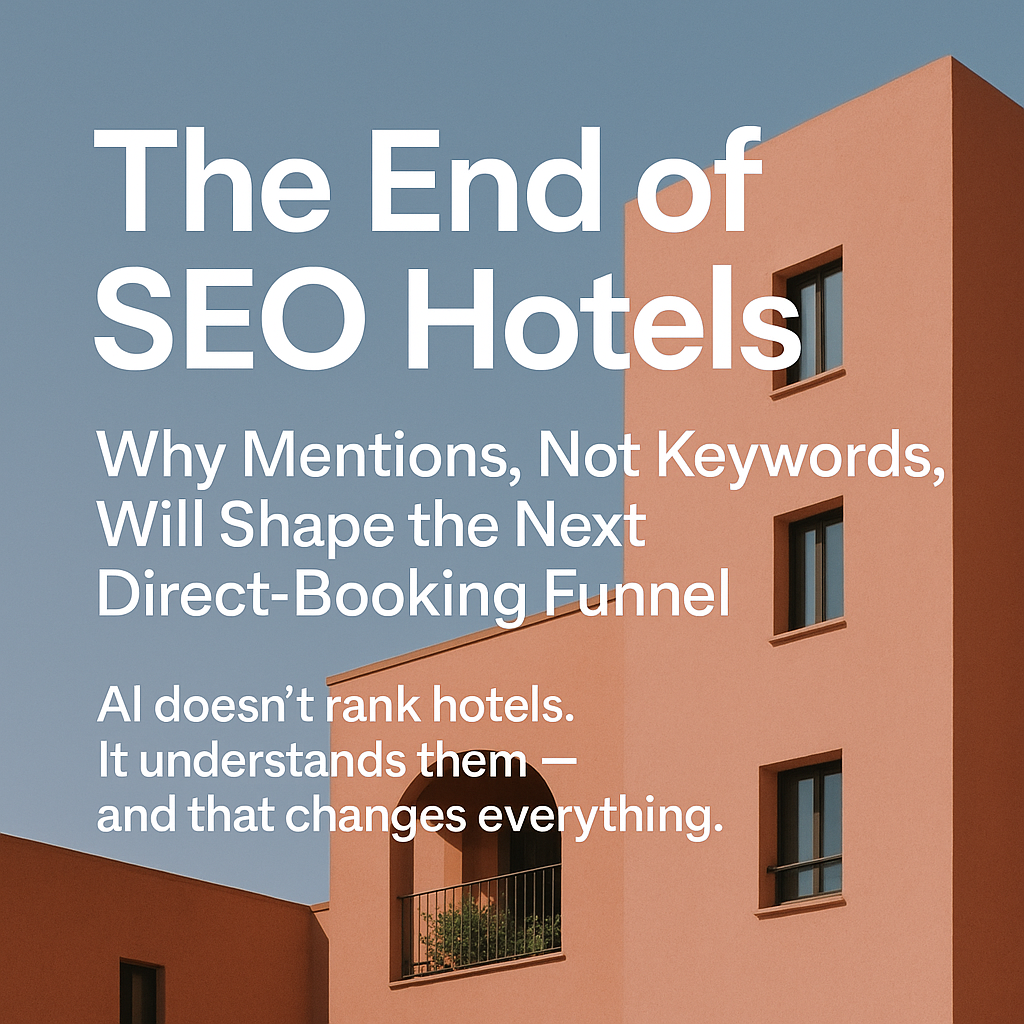The End of SEO Hotels: Why Mentions, Not Keywords, Will Shape the Next Direct-Booking Funnel